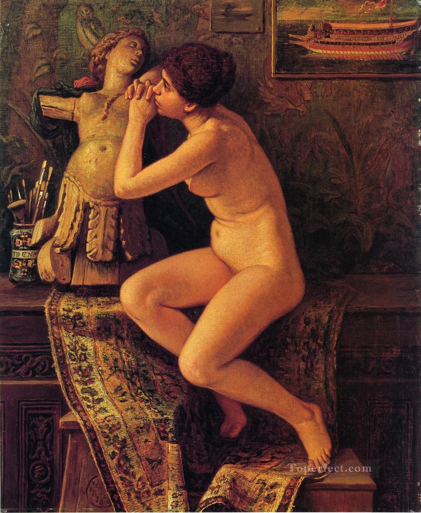 The Venetian Model nude Elihu Vedder Oil Paintings